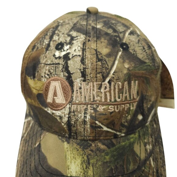 Realtree AP HD Camo Strapback Cap Trucker Hunting Hat American Pipe Supply NEW - Picture 9 of 14